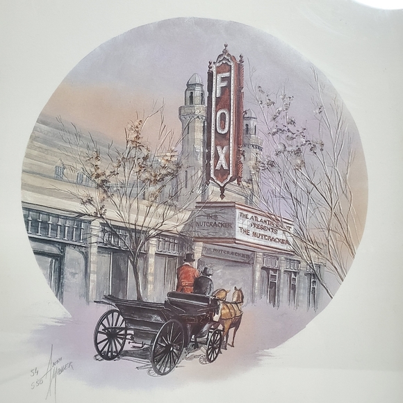 Anni Moller signed numbered vintage print Atlanta fox theatre the nutcracker - Picture 2 of 8